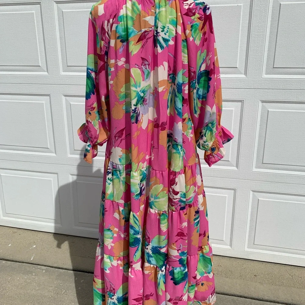 Floral Multicolor Maxi Dress - Picture 7 of 11